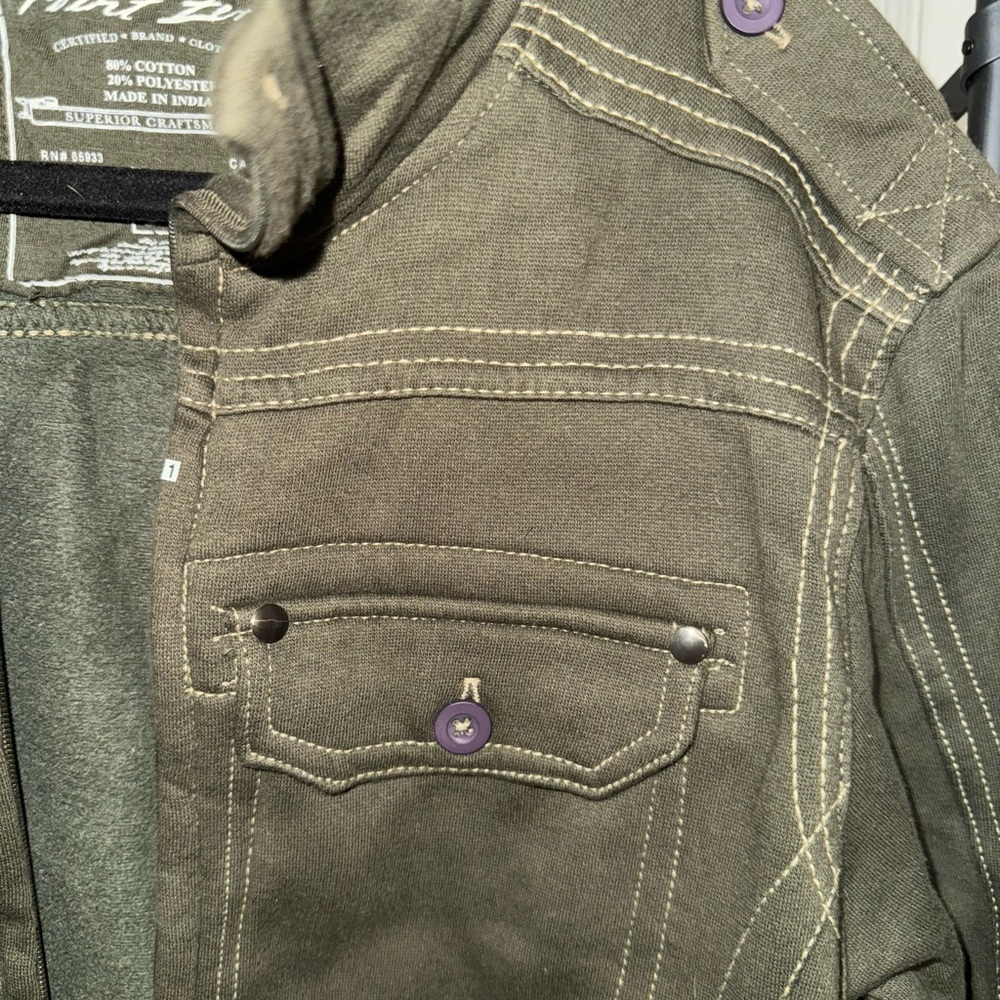 Point Zero Dark Olive Military Jacket - Picture 3 of 6